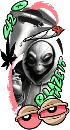 Alien Blaze It by @lonhometattoo