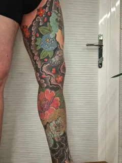 Japanese japanese foo dog tattoo by @akhil.tattoo
