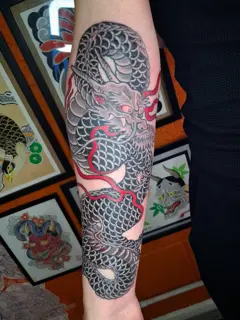 Japanese japanese dragon tattoo by @akhil.tattoo