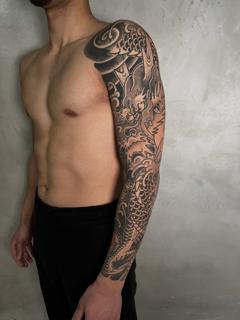 Japanese japanese dragon tattoo by @alex_the_tattooer