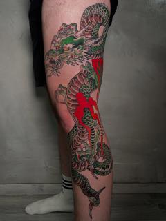 Japanese japanese dragon tattoo by @alex_the_tattooer
