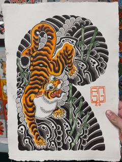 Japanese japanese tiger tattoo by @alex.j.griffith