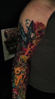 Anime pokemon characters tattoo by @ao.tattoos