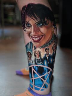 Realism movie characters tattoo by @alex_rattray_ink
