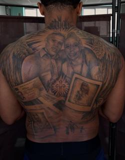 Realism angelic portraits tattoo by @amberr.tattoos
