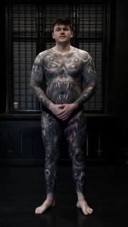 Dark art demonic creature tattoo by @anders_grucz_tattoo