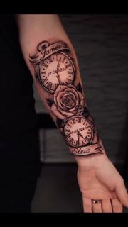 Realism pocket watches tattoo by @anna_tattooss