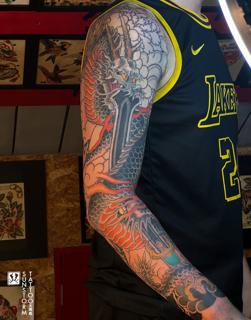 Japanese japanese dragon tattoo by @seventhswordtattoo