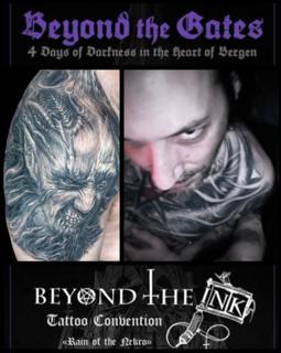 Realism demonic face tattoo by @benjaminmosstattoo