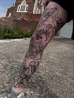 Anime pokemon characters tattoo by @pokeeboi