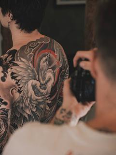 Japanese japanese crane tattoo by @chrishenriksen