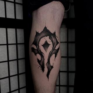 Blackwork horde symbol tattoo by @bdt_tattoos