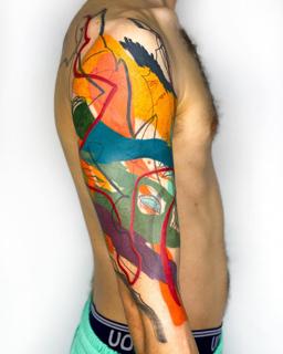 Abstract abstract shapes tattoo by @diotheod