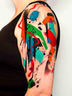 Abstract abstract shapes tattoo by @diotheod