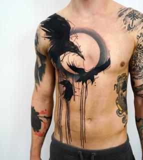 Abstract abstract raven tattoo by @dynozartattack