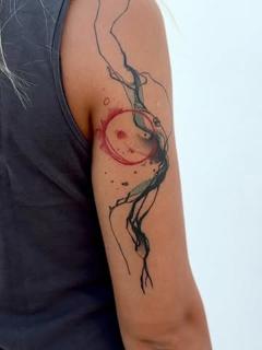 Abstract abstract design tattoo by @tease_84