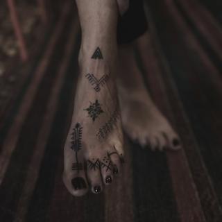 Tribal geometric pattern tattoo by @jelene_tattoo
