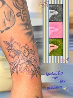 Fine line floral bouquet tattoo by @moonchild_finetattoo
