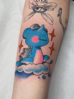 Anime wooper character tattoo by @elzavanhouden