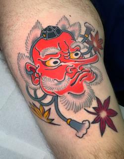 Japanese traditional japanese tengu tattoo by @billie_p_
