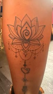 Ornamental ornamental lotus tattoo by @fkry_tattoo
