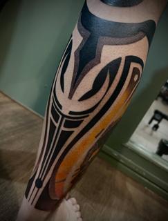 Tribal tribal pattern tattoo by @gempintattoo