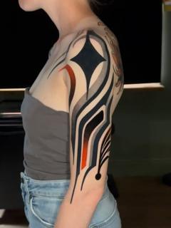 Abstract abstract design tattoo by @gempintattoo