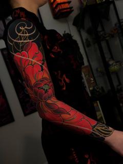 Japanese japanese floral tattoo by @taish.one