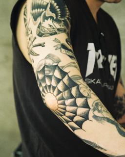 Blackwork geometric pattern tattoo by @geonik.tattoo