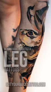 Realism abstract animal tattoo by @gotyourbacktattoo