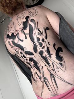 Abstract abstract design tattoo by @harrisonb_tattoos
