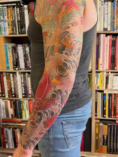 Japanese japanese koi tattoo by @holyfoxtattoos
