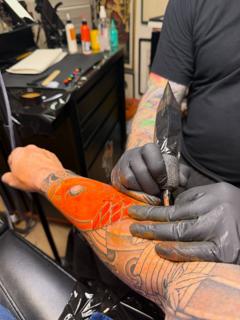 Japanese koi fish tattoo by @holyfoxtattoos