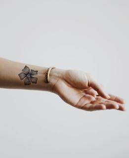 Dotwork dotwork flower tattoo by @icancu_tattoo