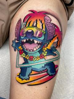 Anime cartoon character tattoo by @iimmerse
