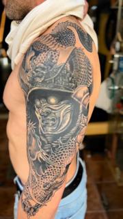 Japanese japanese demon tattoo by @il.egall