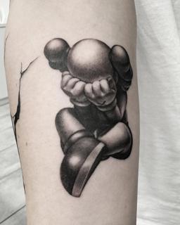 Realism crying character tattoo by @60needle