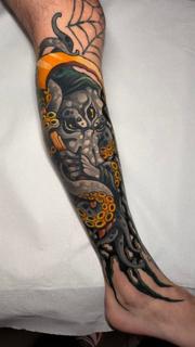 Neo-traditional octopus tattoo by @illson_ntc