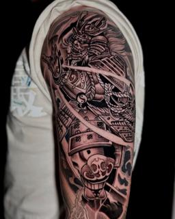 Japanese samurai warrior tattoo by @jacoby_tattoo