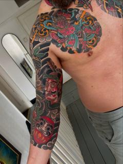 Japanese japanese warrior tattoo by @jamiegreavestattooer