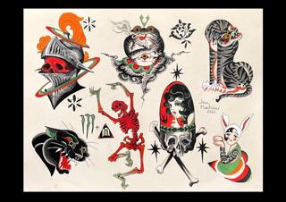 Traditional traditional flash sheet tattoo by @jess_martucci