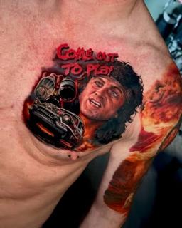 Realism movie character tattoo by @jonarton