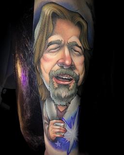 Caricature caricature portrait tattoo by @kellydotylovessoup