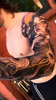 Neo-traditional neo-traditional woman tattoo by @kennipoke