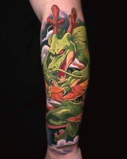 Anime anime dragon tattoo by @kirstentattoos