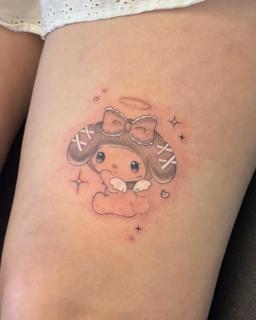 Anime cute character tattoo by @koibitotattoo