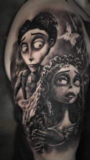 Realism gothic characters tattoo by @leandros_argyropoulos_