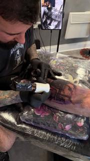 Realism cityscape tattoo by @liamctattoos1