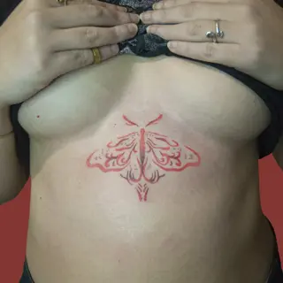 Ornamental ornamental moth tattoo by @tatts_n_tonic