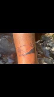 Illustrative treasure map tattoo by @atsoumpeli